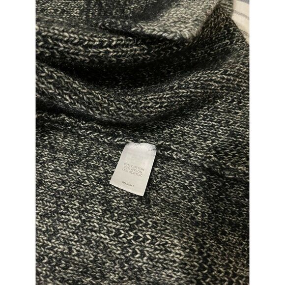 NWOT J.Jill Women's Full Length Overcoat Cotton Blend Gray‎ Black Tunic Size 4XL - Picture 7 of 8